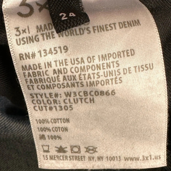 3x1 Boyfriend Jeans Ripped Knee Jeans Boyfriend Straight Grunge Size 24 - Picture 10 of 13